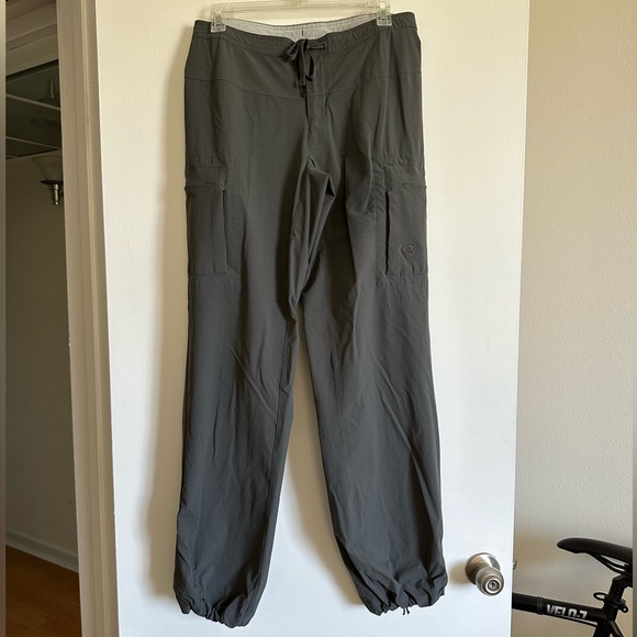 Mountain Hardwear Pants - Mountain Hardware Grey Cinched Bottom Full Length Hiking Athletic Pants size 8